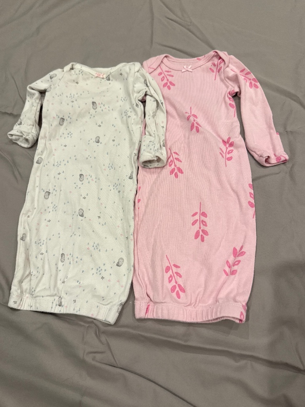 Carter’s Organic Cotton Girl Newborn Nightgowns Set of 2